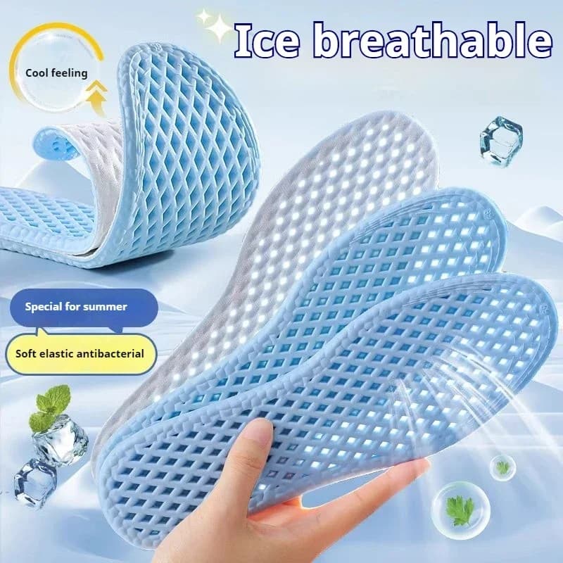 3 Pair Summer Cooling Insoles for Men Running Sports Shock Absorption Shoe Sole Breathable Shoes Insole Memory Foam Shoe Pads - 2