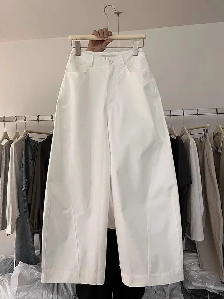 Korean Style Casual Pants Women's Spring Autumn Summer High Waist Wide Leg Pants Cover Hip Hide Flaws Slimming Versatile Trou... - 2
