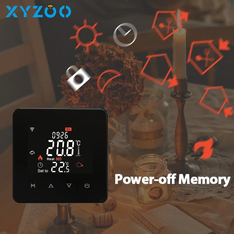 ترموستات تيا واي فاي تحكم في درجة حرارة تسخين أرضي لغلاية كهربائية/ماء/غاز منظم حرارة ذكي أليكسا وجوجل - 4