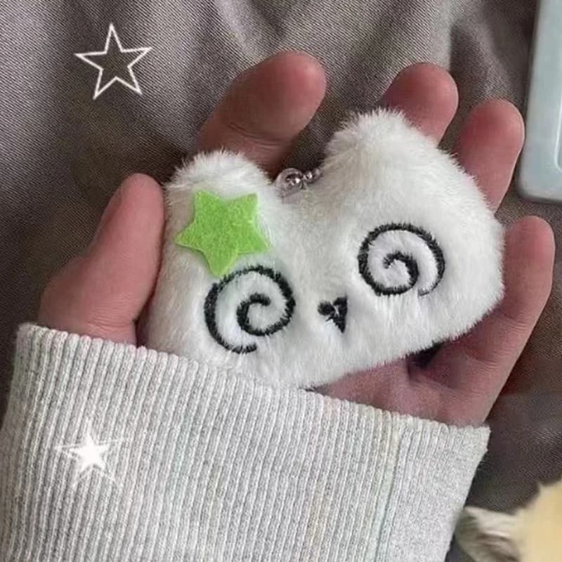 Plush Dizzy Cat Pendant Funny Stuffed Toy Hanging Decoration Couple Key Chain Bag Pendant Bag Accessories - 2