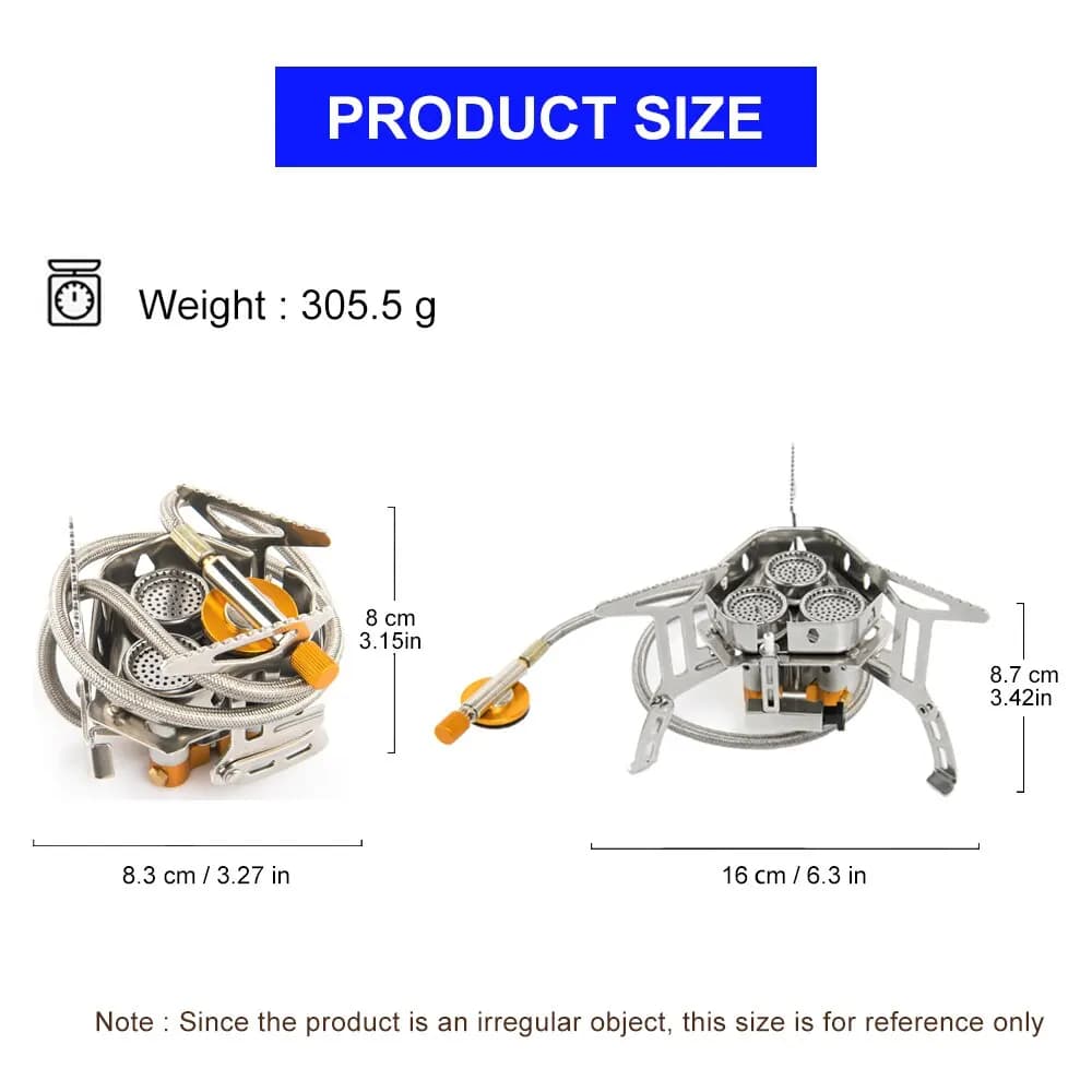 Widesea Camping Tourist Burner Big Power Gas Stove Cookware Portable Furnace Picnic Barbecue Tourism Supplies Outdoor Recreation - 3