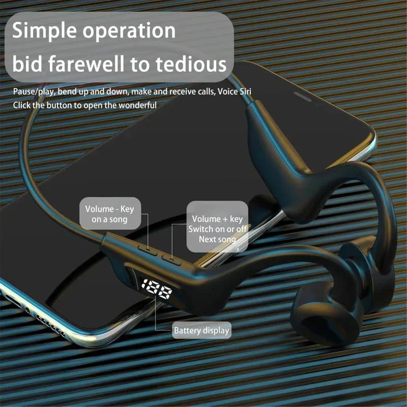 سماعات رأس OnePlus Bone Conduction لاسلكية بلوتوث سماعة أذن رياضية سباحة متوافقة مع بلوتوث سماعة يد خالية مع ميكروفون - 5