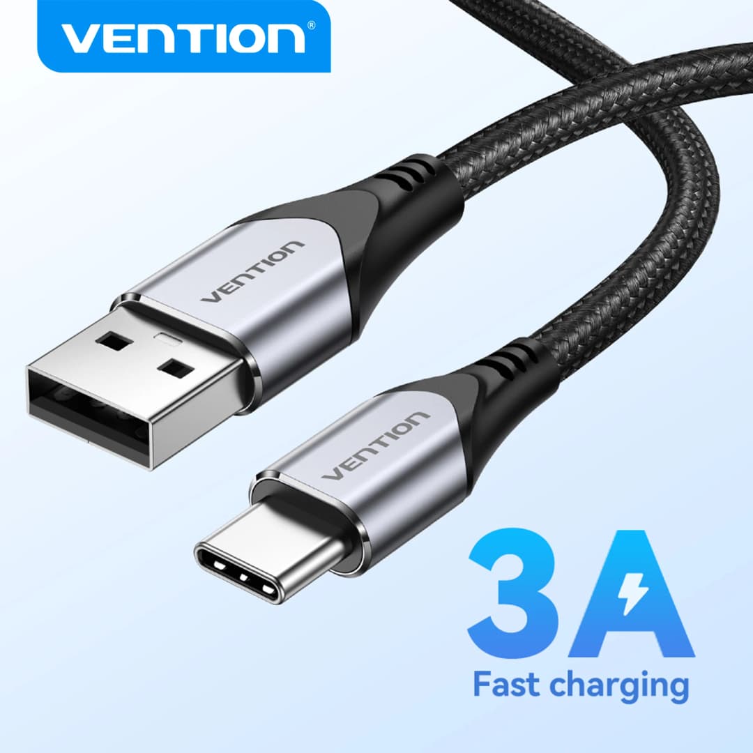 Vention Cable USB Type C Cable for Samsung Poco S21 3A Fast Charging USB C Charger Date Wire for Xiaomi Redmi Note 8 Type-C Cord