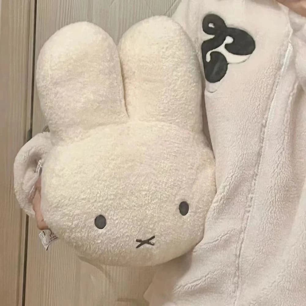 Kawaii Miffy Cute Plush Pillow Cartoon Rabbit Add Cotton High Quality Household Bedroom Simple Sofa Cushion Girl Festival Gift - 4