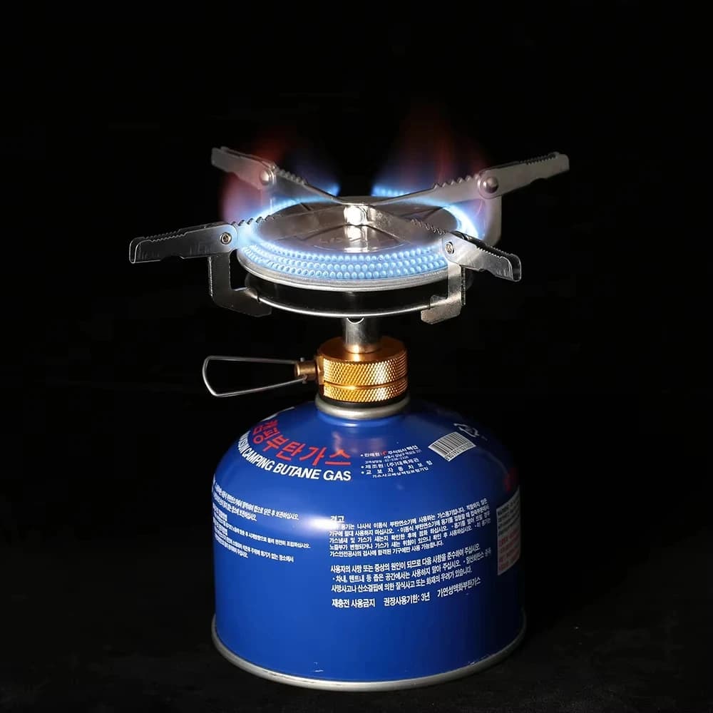 Outdoor Camping Gas Stove Ultralight Portable Stove Burner for Hiking Backpacking Picnic Cooking Stoves Furnace - 2
