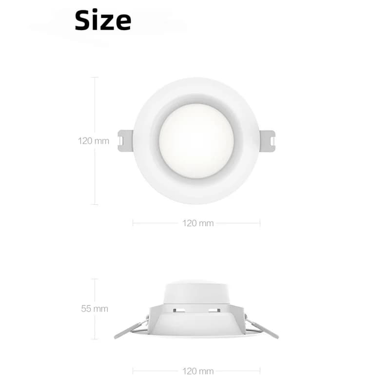 إضاءة سقف مدمجة من Yeelight، LED، أبيض دافئ/أصفر دافئ، سهلة التركيب، درجة حرارة لون 3000K/4000K، جهد 220V - 4