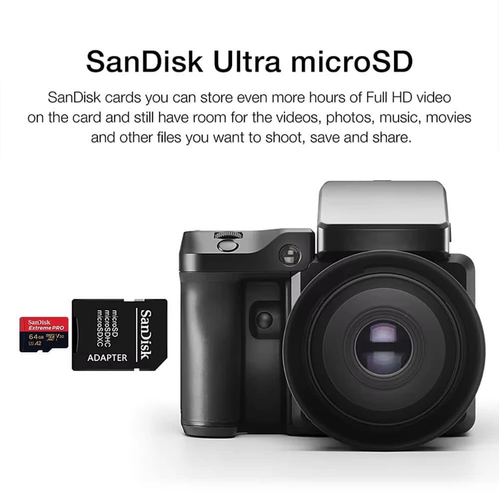 بطاقة ذاكرة SanDisk Ultra Micro SD، A2 U3 V30 C10، بطاقة TF عالية التحمل بسرعة 200 ميجابايت/ثانية، سعة 128 جيجابايت/512 جيجابايت - 4