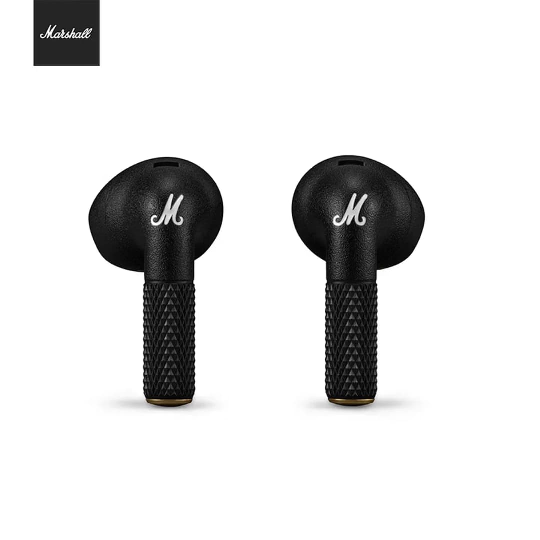 سماعات بلوتوث لاسلكية حقيقية Marshall MINOR III، مدى طويل، هدية مثالية للمهرجانات الخارجية، سماعات TWS سوداء مع تقليل الضوضاء النشط - 2