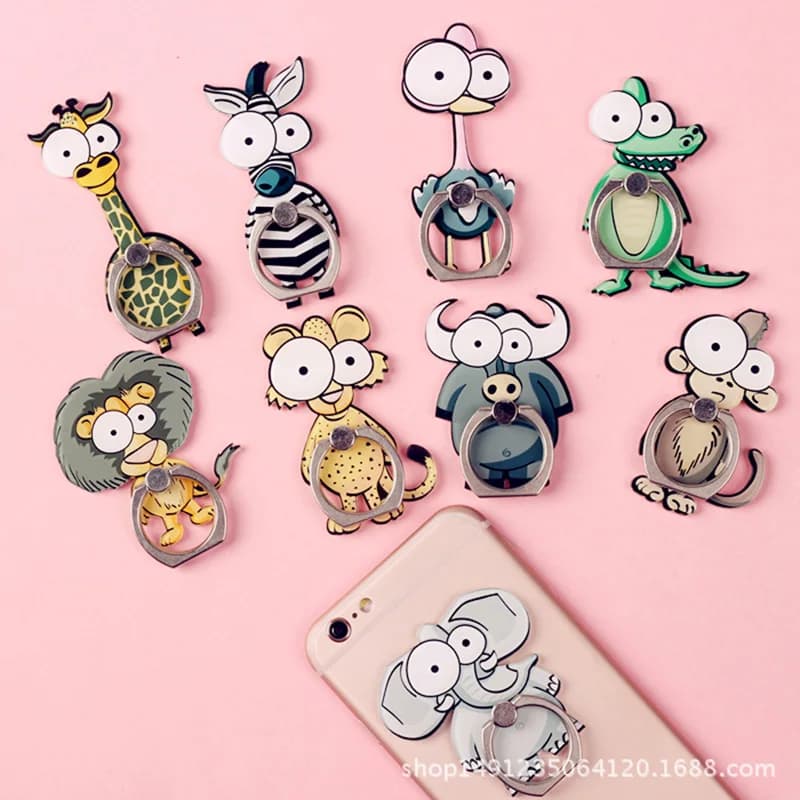 حامل هاتف محمول عالمي 360 درجة، حامل حلقة إصبع، حامل هاتف، حامل مكتب، خطاف سيارة - 4