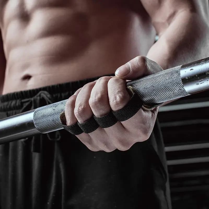 Leather Weight Lifting Training Gloves Palm Protection Women Men Fitness Sports Gymnastics Grips  Pull Ups Weightlifting Workout - 6