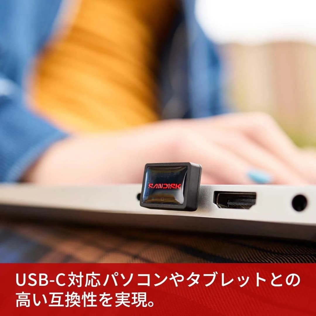 محرك أقراص فلاش SanDisk Extreme Fit USB-C سعة 64 جيجابايت 128 جيجابايت 256 جيجابايت 512 جيجابايت 1 تيرابايت، بسرعة قراءة تصل إلى 400 ميجابايت/ثانية USB 3.2 الجيل 1 مدمج فائق Plug-and-Stay - 3