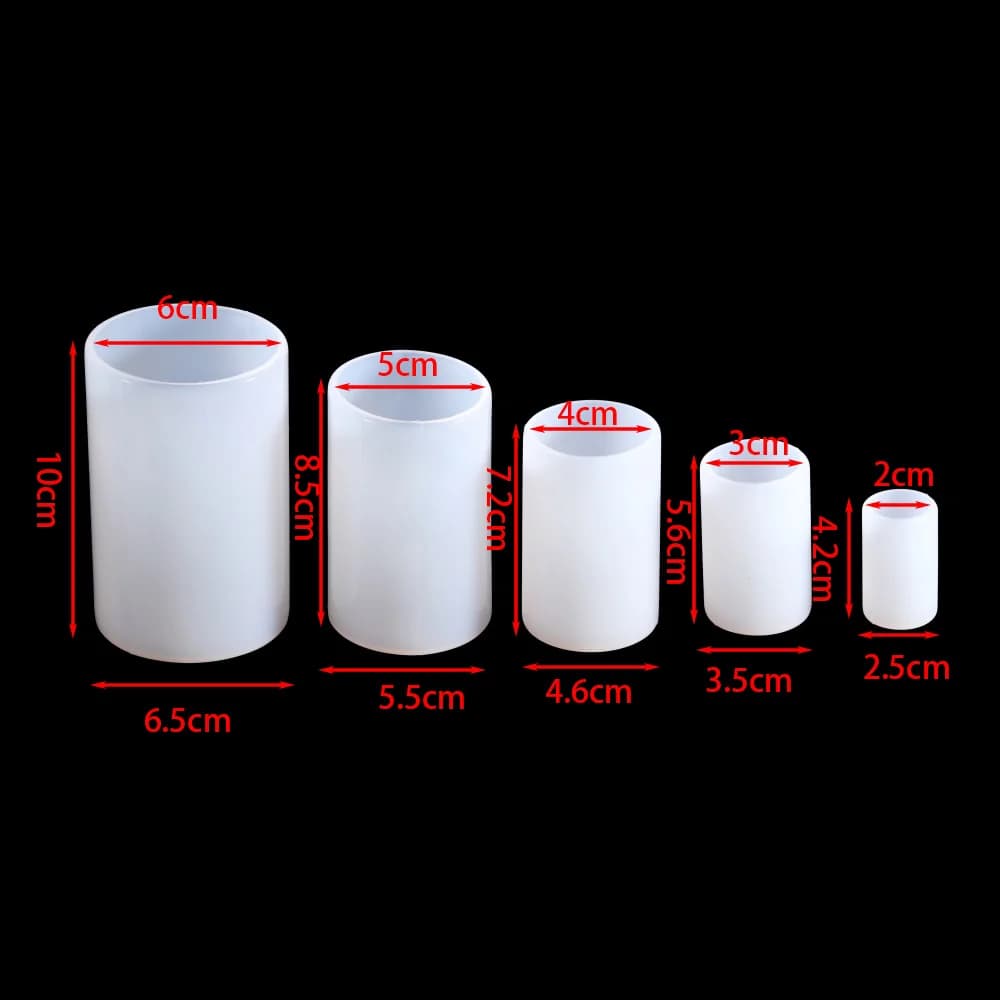 اسطوانة قالب من السيليكون لتقوم بها بنفسك كريستال الغراء صب قالب شمع الروائح شمعة قوالب الشمع للحرف أدوات ديكور المنزل - 3
