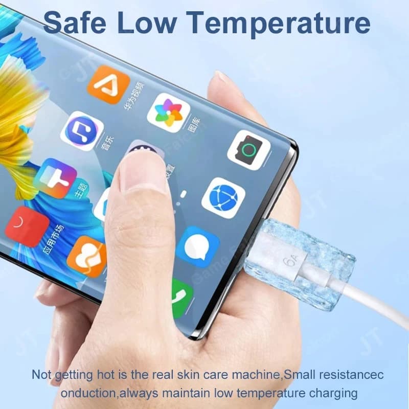 66W USB Type C To Type C Super Charger Cable For Huawei P50 P40 P30 Mate 9 10 Pro Nova 6 5 4 6A Fast Charing For Samsung Xiaomi - 3