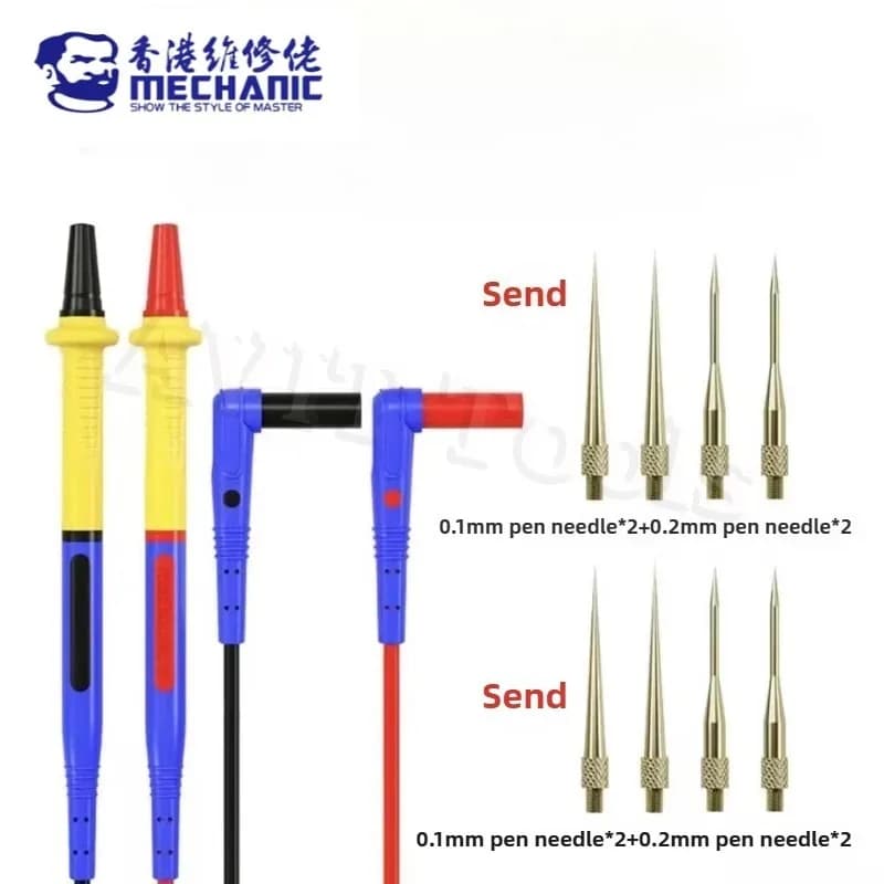 سلك قلم ميكانيكي متعدد الفولاذ المقاوم للصدأ ، طرف قابل للتبديل ، إبرة شاملة رفيعة ، مسبار اختبار ناعم ، RP15 ، 7.5 V ، 20A