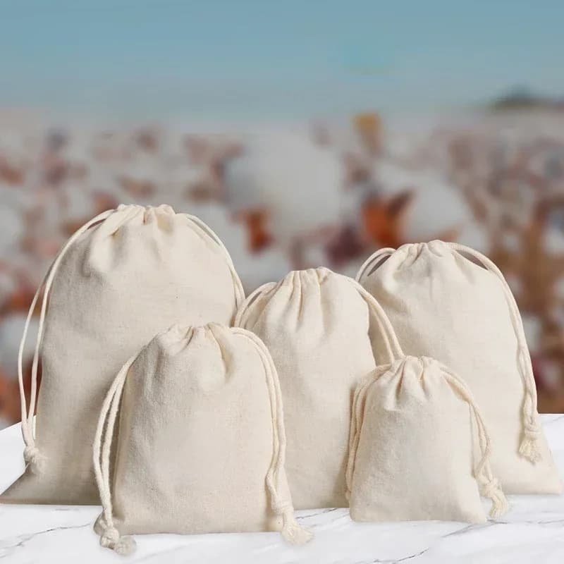 حقائب الرباط القطنية للسفر ، تخزين متنوعة ، أحجام متعددة ، عملة معدنية ، نقود ، حامل بطاقات ، حلوى ، منظم مجوهرات ، أكياس بيج - 6