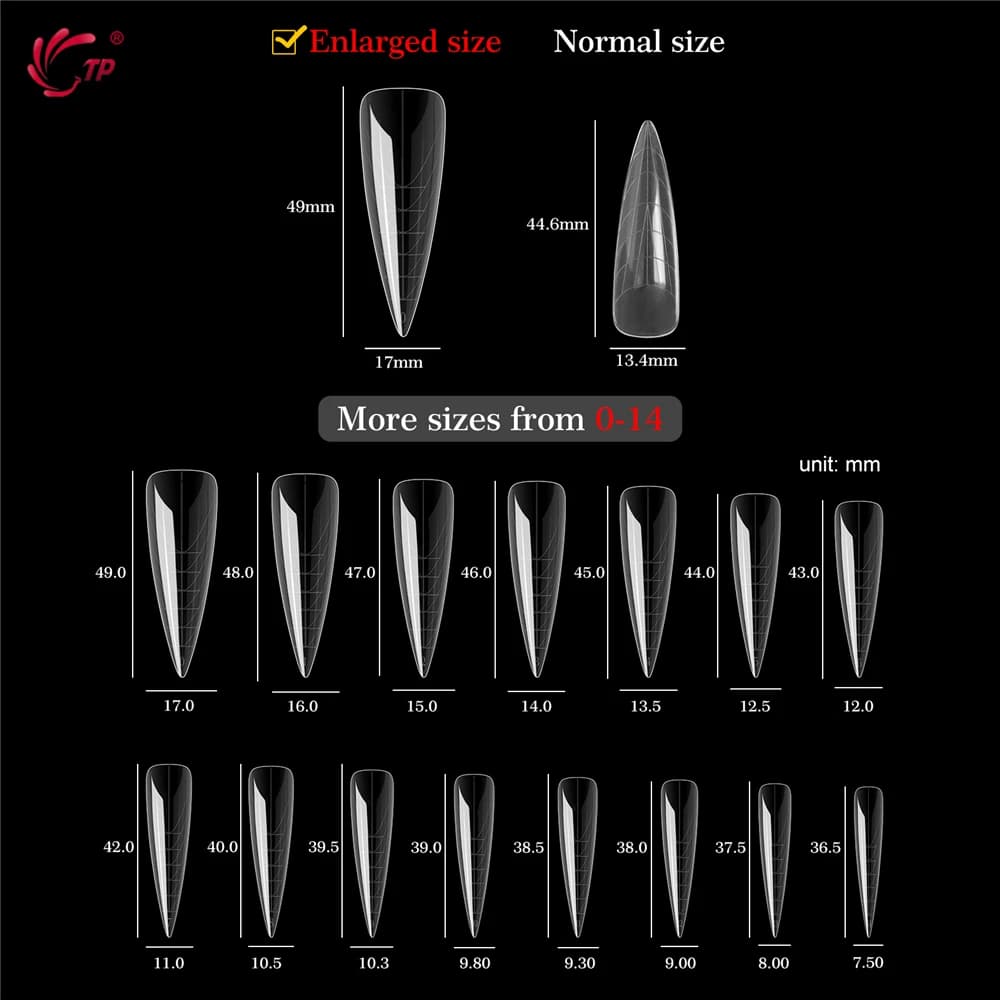 TP 75pcs/150pcs Stiletto Dual Form Nail Acrylic Quick Building Gel Mold Full Cover Extension Upper Mold False Nail Tips Top Form - 4