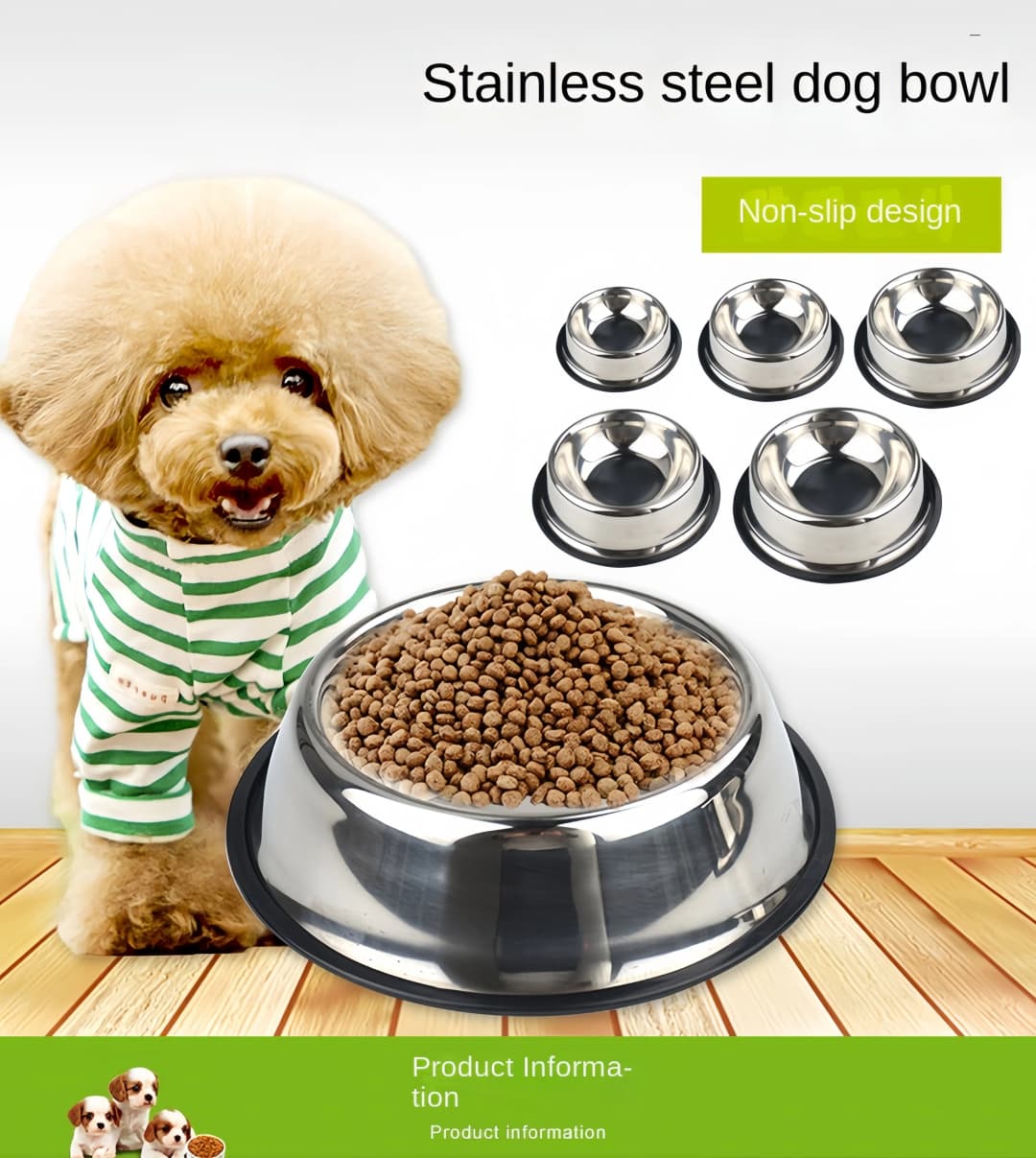 Pet Dog Cat Stainless Steel Bowl Pet Feeding Bowl Cat and Dog Drinking Bowl Metal Feeder Bowl Durable Easy To Clean 6 Sizes - 5