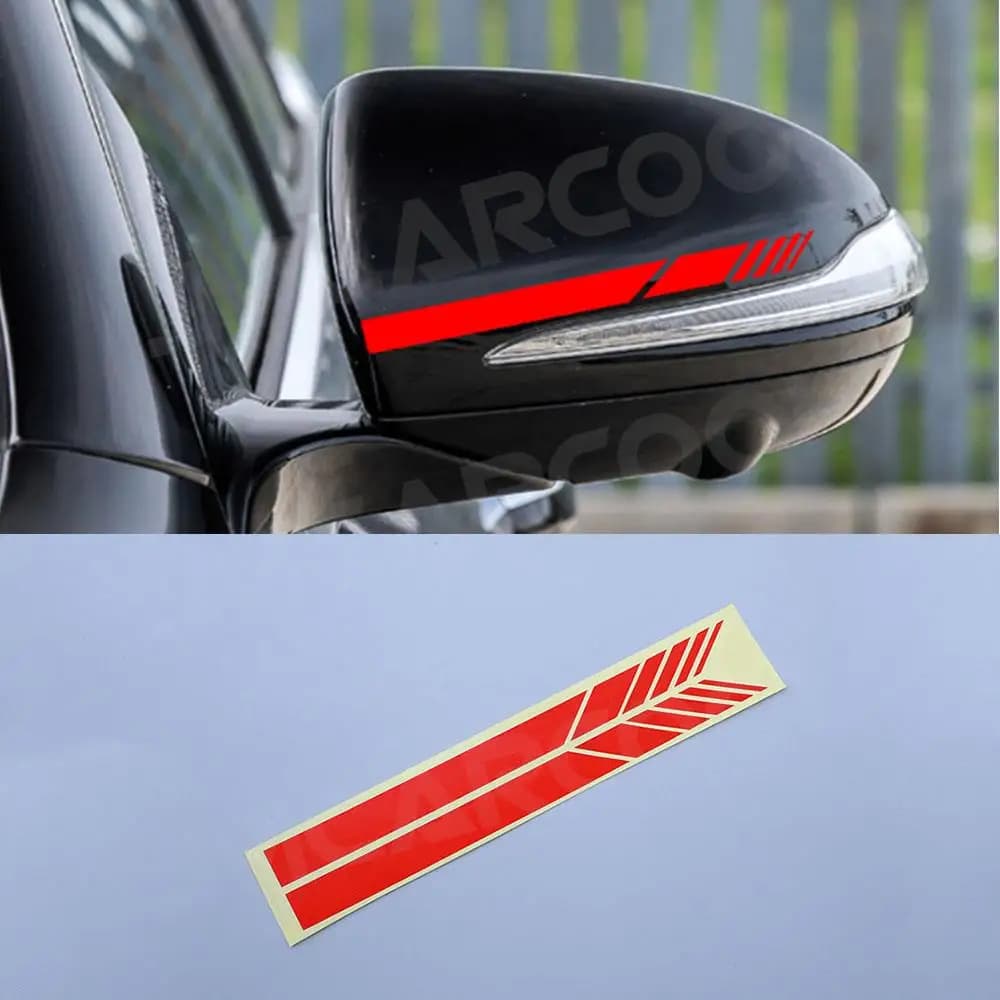 1 Pair Car Sticker Car Rearview Mirror Side Decal Stripe Vehicle Body Trim Sticker Exterior Decoration Body Car Accessories - 6