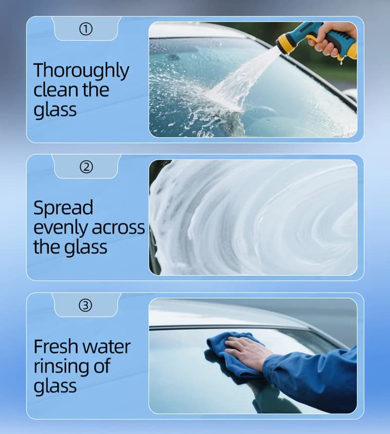 فرشاة تنظيف طبقة الزيت من زجاج السيارة من OGAS، معجون تنظيف طبقة الزيت من الزجاج الأمامي، رغوة تنظيف السيارات دون إتلاف الزجاج، جديد - 5