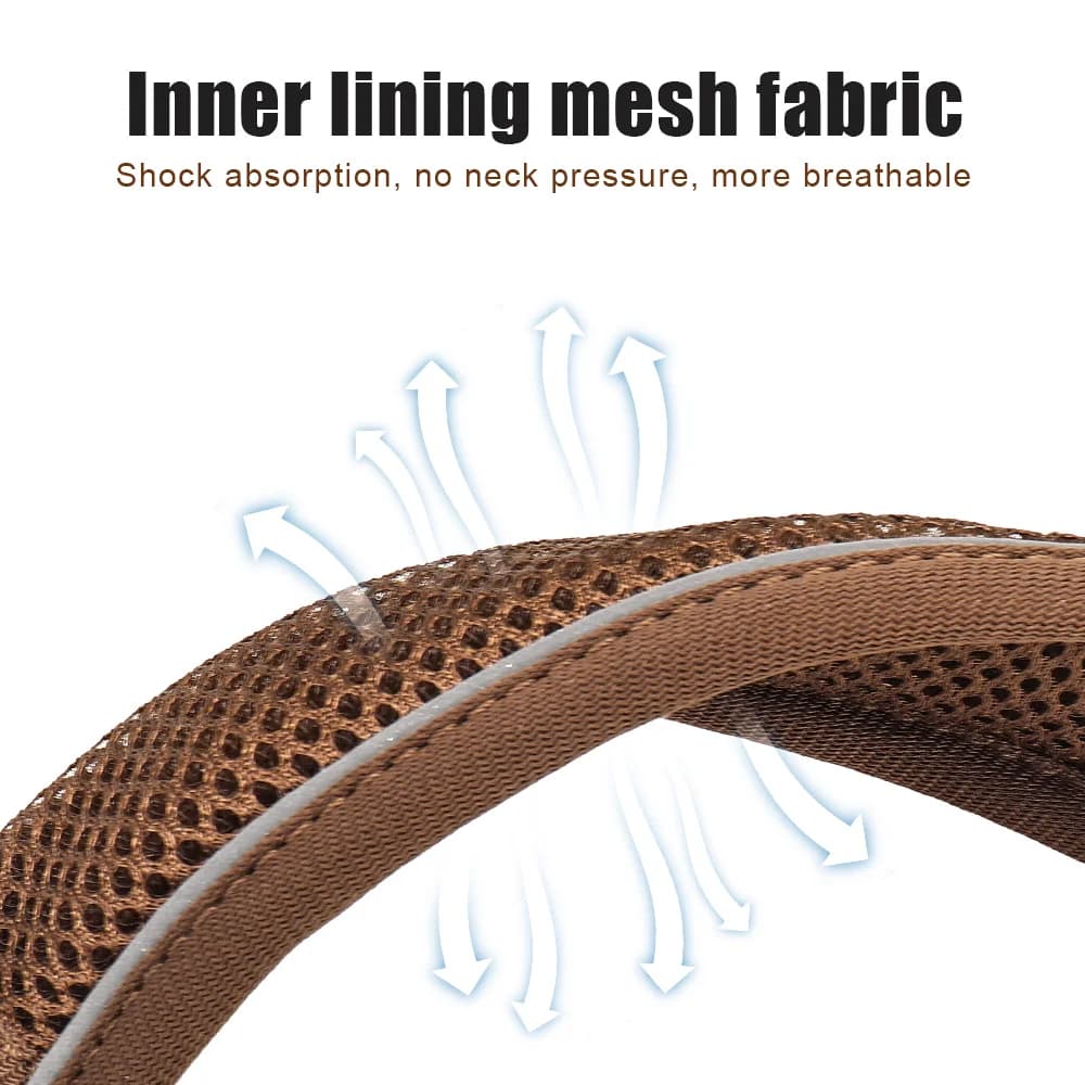 Personalized Dog Collar Mesh Breathable Dog Collars Reflective Pet Necklace Durable For Small Medium Large Dogs Free Engraving - 3