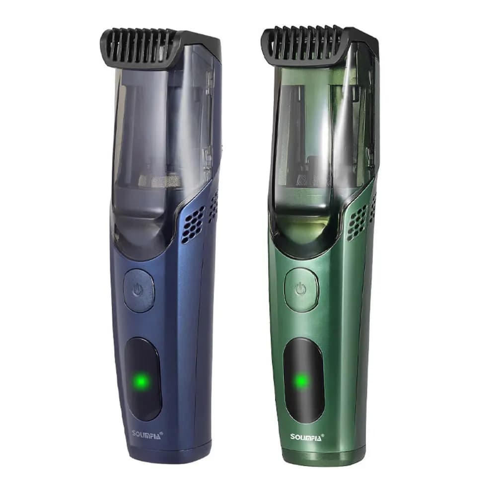ماكينة تشذيب اللحية من هاتيكر لاسلكية للرجال شفرة حلاقة كهربائية قابلة للشحن مع شفط مدمج للشوارب والجانبين قابلة للغسل IPX6