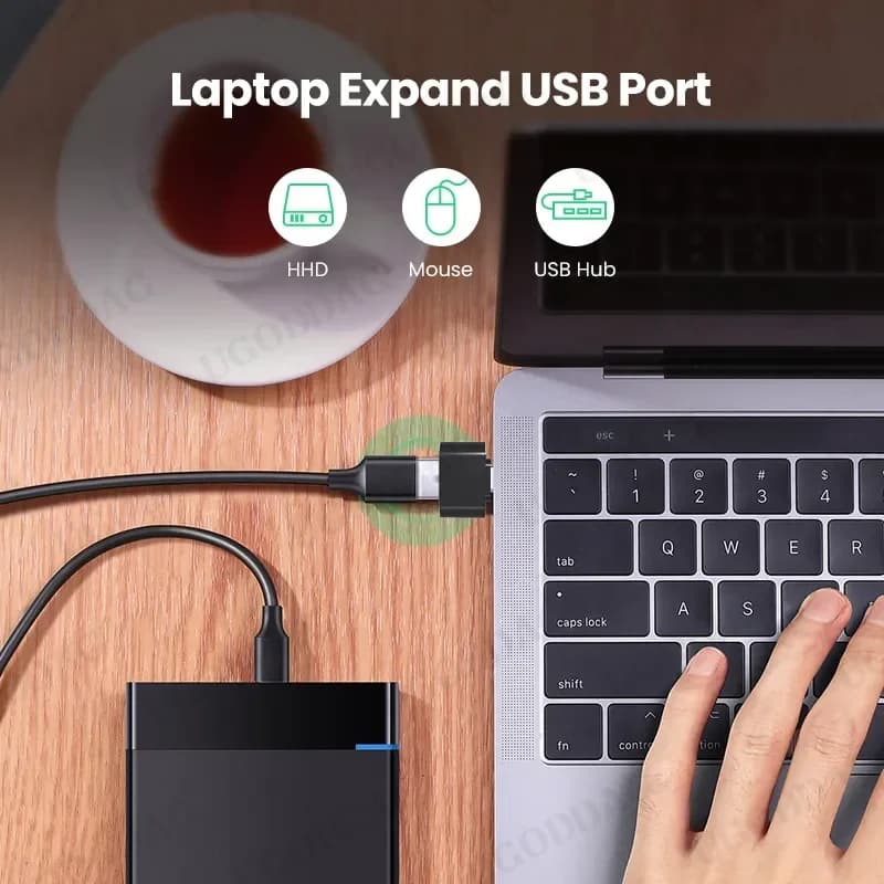 1/5 قطعة جديد عالمي Type-C إلى USB 2.0 OTG محول موصل للهاتف المحمول USB2.0 نوع C OTG مهائي كابلات - 3