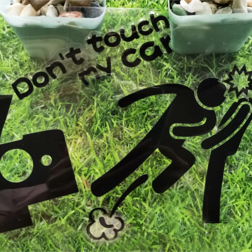 ملصق سيارة لا تلمس سيارتي إبداعي مضحك شخصي ملصقات تزيين السيارة ملحقات نافذة السيارة ملصق جسم السيارة - 6