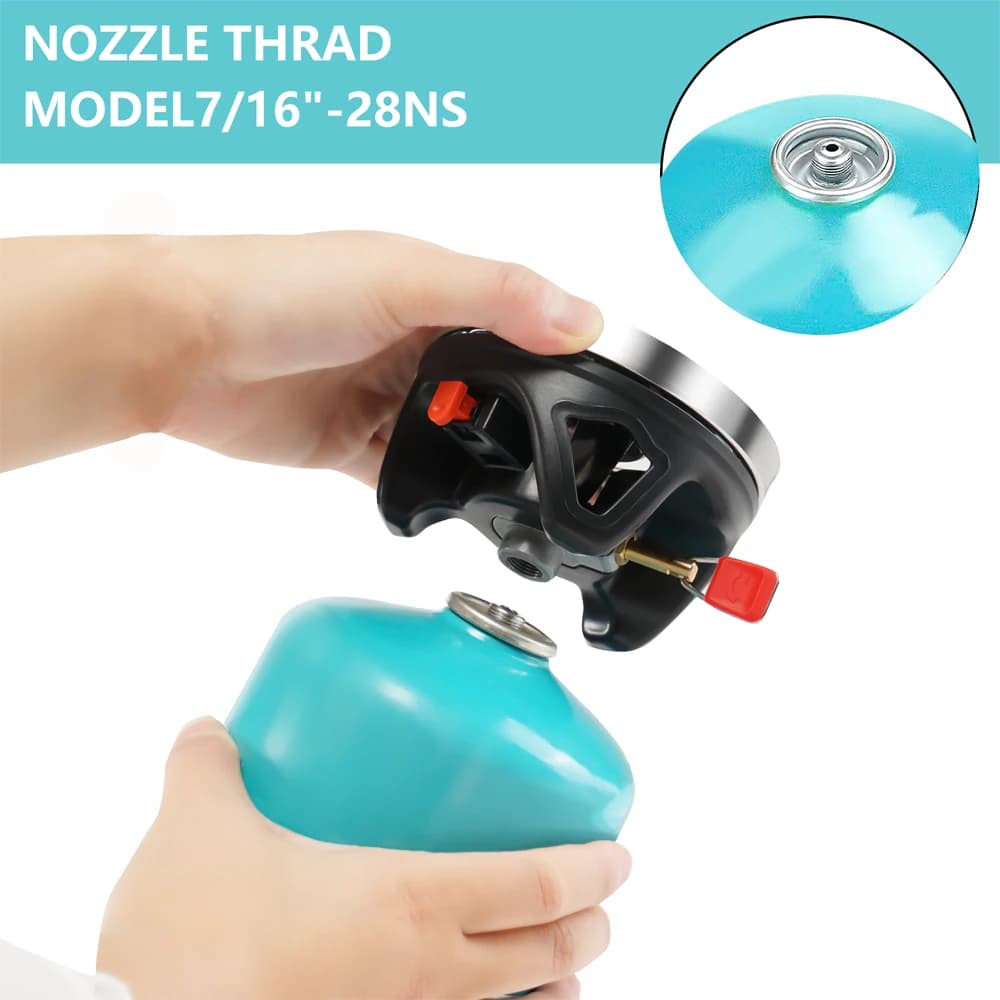 نظام طبخ محمول من APG بسعة 1400 مللي للمشي لمسافات طويلة والتخييم في الهواء الطلق، موقد مع مبادل حراري، وعاء، وشعلات غاز البروبان - 6