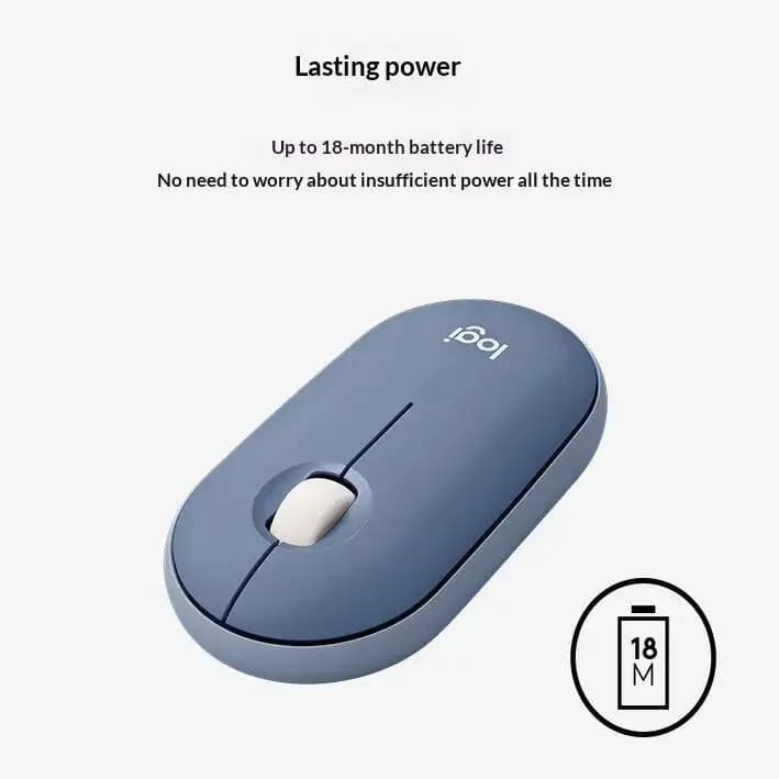 Logitech M350 Pebble Wireless Mouse - Minimalist Design, Quiet Clicks, 10m Range, 77g Light, Eco-Friendly Build - 5