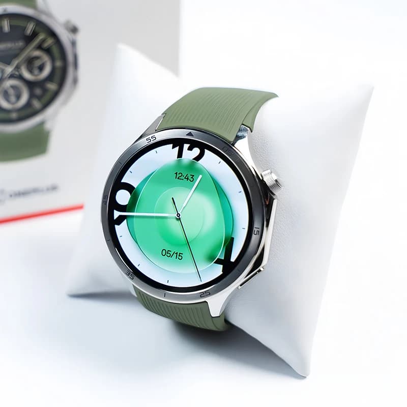 ساعة ون بلس ووتش 3 الذكية إصدار عالمي 2025 بشاشة AMOLED مقاس 1.50 بوصة وذاكرة 32 جيجابايت ومعالج سناب دراجون W5 ونظام Wear OS من جوجل وNFC وIP68 و5ATM - 5