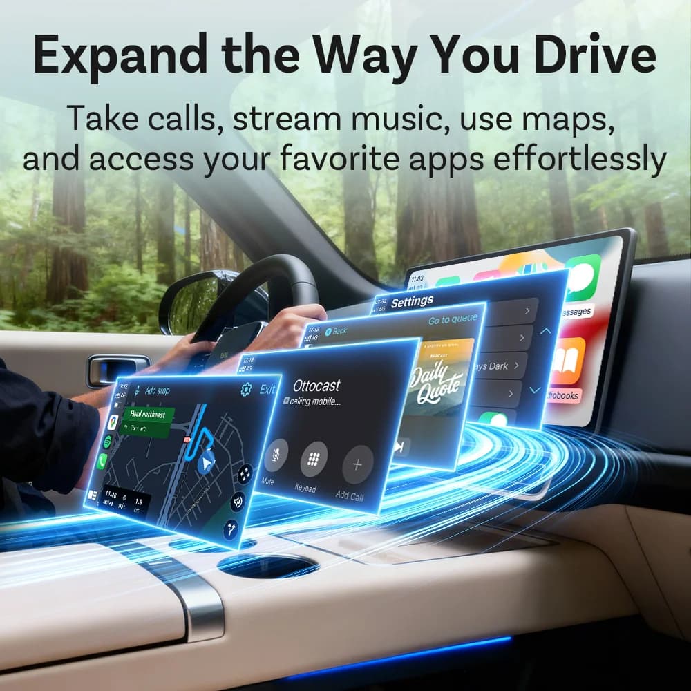 Ottocast Express Mini Dot Wireless Carplay Adapter Android Auto Dongle Wired to Wireless WiFi 6 Plug & Play for Audi Kia - 3