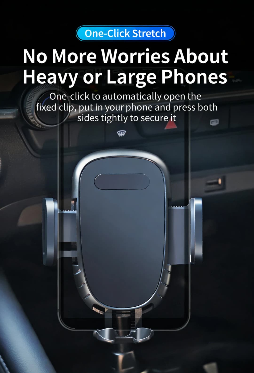Cup Holder Car Phone Mount 360° Rotatable Universal Stable Phone Holder for Car SUV Truck Vehicle Navigation - 4