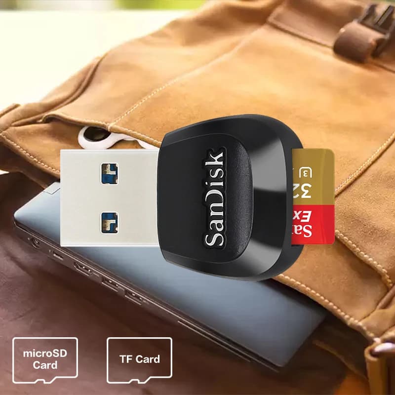 قارئ بطاقات ذاكرة SanDisk B531 الأصلي USB3.0 USH-I متوافق مع MicroSD/microSDXC/microSDHC قارئ فلاش عالي السرعة - 5