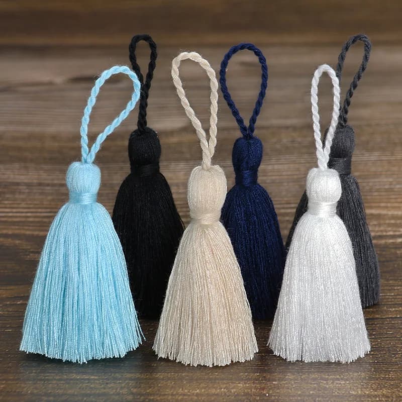 5-20Pcs 8cm Cotton Tassels Hanging Rope Fringe Tassels For Sewing Craft Home Curtains Garment Decoration Accessories - 2