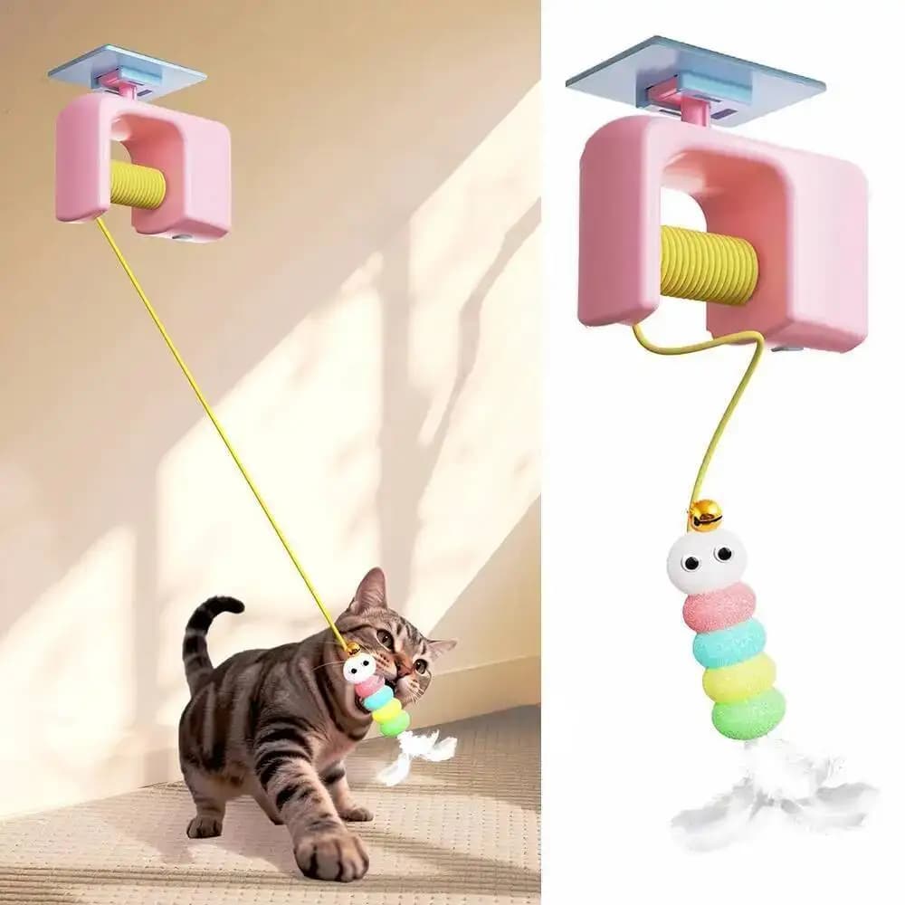 Electric Smart Interactive Cat Teasing Stick Toy Automatic Funny Hanging Door Flying Bird Cat Toy Pet Stress Relief Toys For Cat - 2