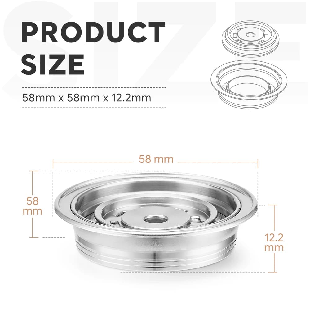 iCafilas reusable coffee capsule converter Stainless steel  adapter for Vertuoline Vertuo Next Pop Machine - 5