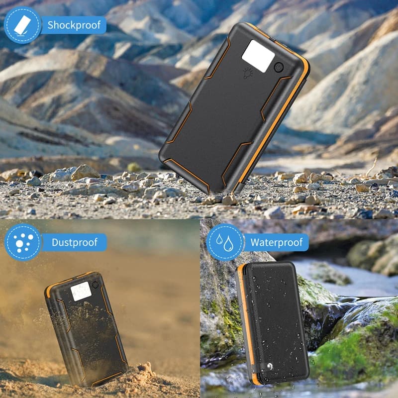 500000mAh Solar Power Bank 120W Large Capacity Super Fast Charging with Flashlight External Battery for iPhone Huawei - 4