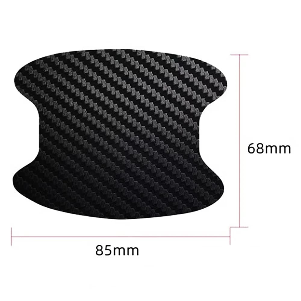 4pcs/Set Universal Car Door Handle Bowl Scratch Protective Sticker Automobiles Door Handle Carbon Fiber Protector Accessories - 6