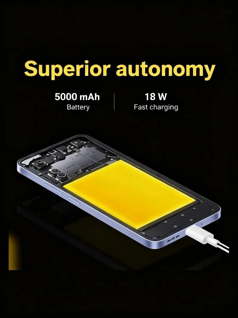 هاتف Xiaomi POCO C65، ذاكرة وصول عشوائي 8 جيجابايت + ذاكرة داخلية 256 جيجابايت، شاشة سلسة بمعدل تحديث 90 هرتز، كاميرا فائقة الوضوح 50 ميجابكسل، بطارية 5000 مللي أمبير في الساعة، NFC، هاتف بشريحتين - 4