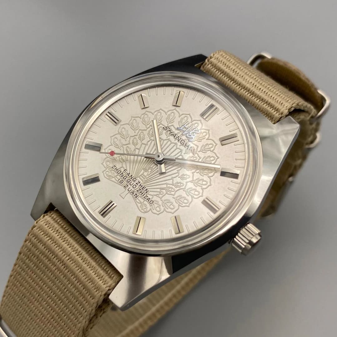 ساعة يد ميكانيكية يدوية التعبئة من شنغهاي موديل 7120، تصميم باوهاوس، مقاومة للماء، ستانلس ستيل، مناسبة للدروب شيبينغ - 2