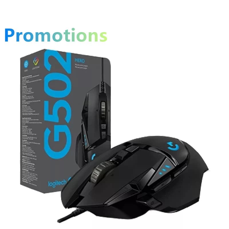 ماوس الألعاب السلكي Logitech G502 HERO بدقة 25,600 DPI وأوزان قابلة للتعديل وأزرار قابلة للبرمجة وأداء عالٍ