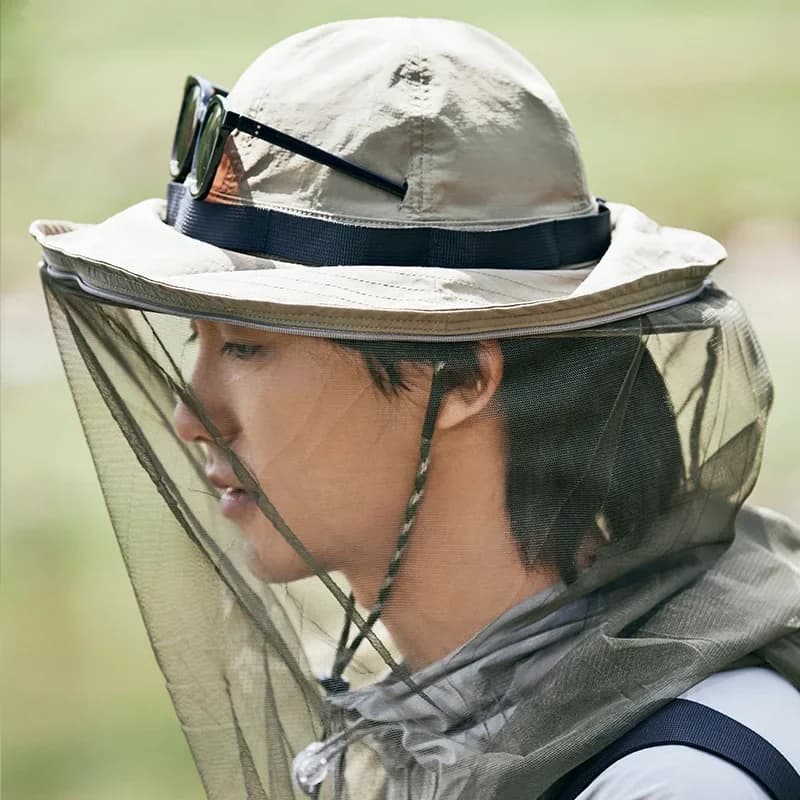 Naturehike-Anti-Mosquito Sun-Proof Bucket Hat, Casual Breathable Sun Hat, Wide Brim, Mountaineering, Hiking,  CYY2321LA010 - 4