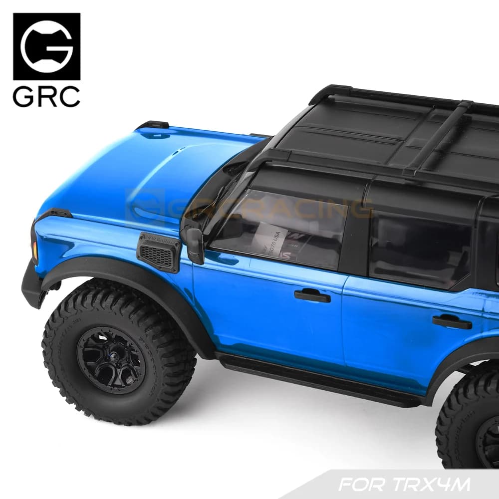 مدخل هواء غطاء محرك ستيريو مطبوع ثلاثي الأبعاد باللون الأسود لسيارات Trax Trx-4m و1/18 Bronco Trx4m Rc Crawler - شبكة مدخل هواء محسنة - 4