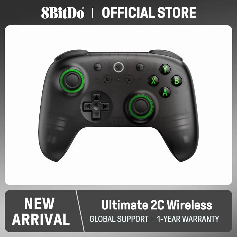 8BitDo - وحدة تحكم ألعاب لاسلكية Ultimate 2C للحاسوب، ويندوز 10، 11، ستيم ديك، راسبيري باي، أندرويد