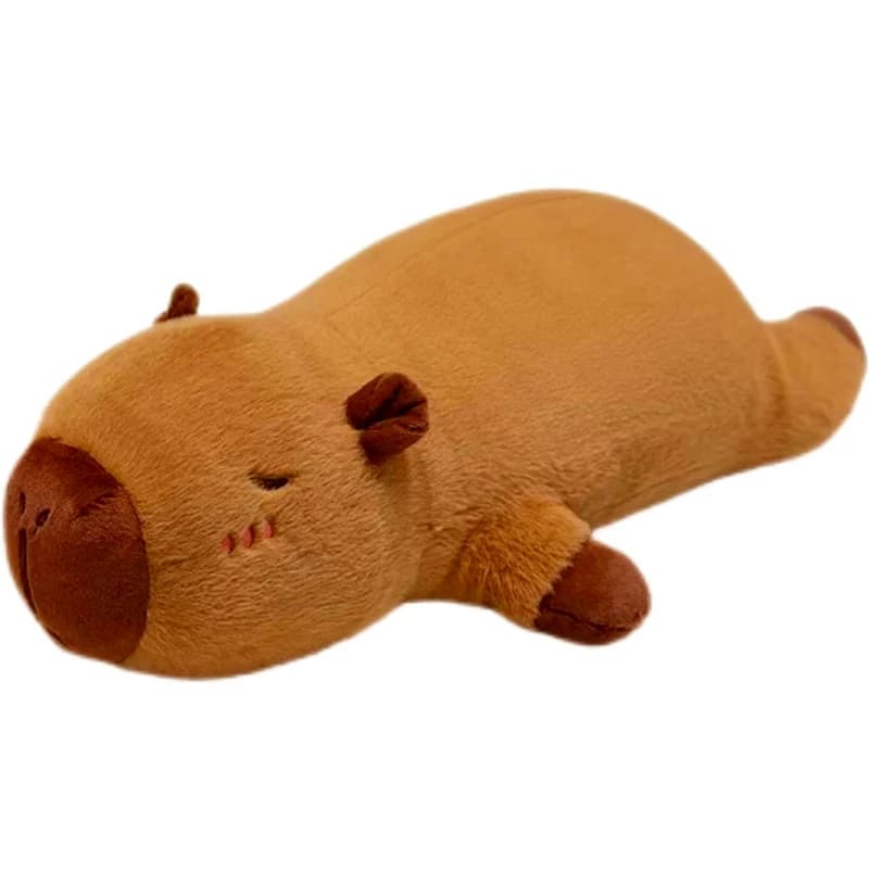 Kawaii Capybara Plush Toy Stuffed Capibara Fluffy Doll Long Sleep Soft Pillow Sofa Cushion Nap Sleeping Toys for School  Xmas - 2
