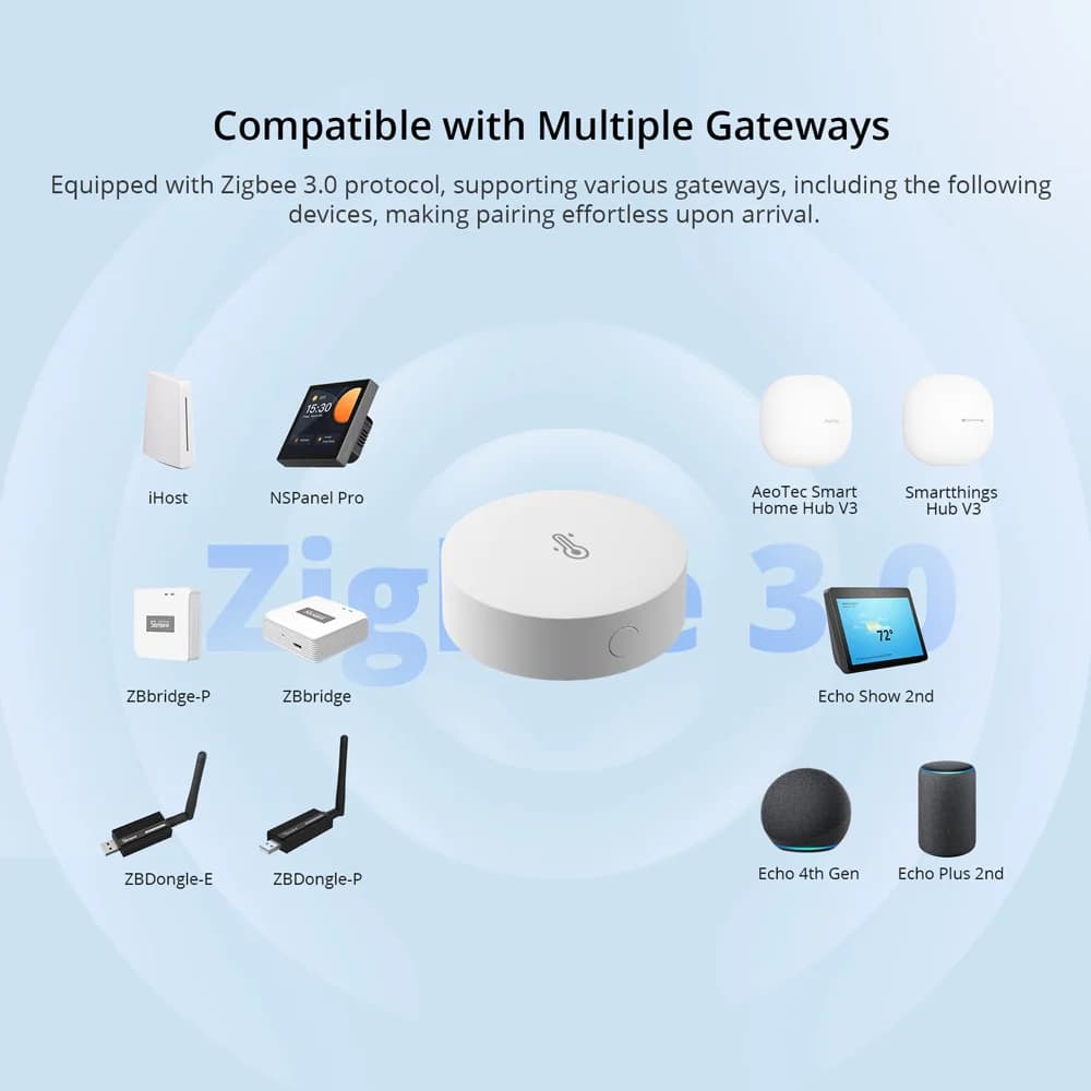 SONOFF SNZB-02P Zigbee Temperature Humidity Sensor High Accuracy Alert Smart Scene via eWeLink Work with Multiple Gateways - 6