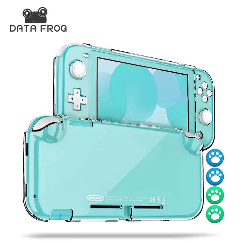 غطاء حماية مضاد للانزلاق من DATA FROG متوافق مع وحدة تحكم الألعاب Switch Lite، غطاء كامل من الكريستال لجهاز Switch Lite