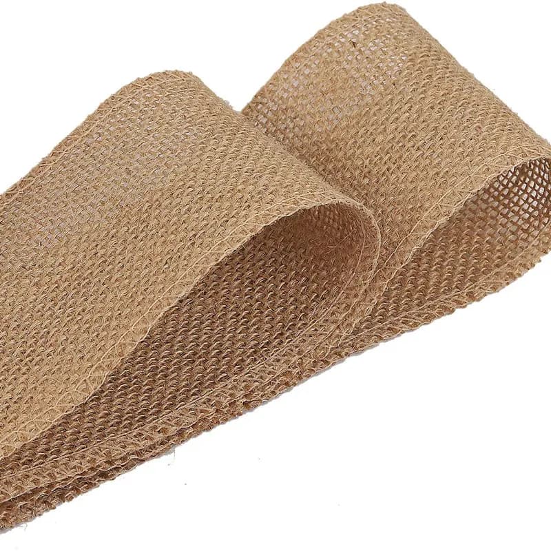 10/5/2/1Meter Natural Burlap Ribbon Jute Fabric Ribbon for Gift Wrapping DIY Craft Wedding Home Decor 2/3/4/5/6/8/10/15cm Wide - 2