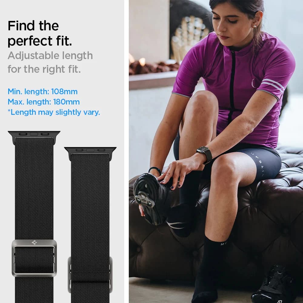 Spigen Lite Fit Ultra Elastic Sports Strap For Apple Watch Band With SE/S6/5/4/3/2/1 38/40/49mm 9/8/7 41mm 10/11 42mm 9/8 45mm - 3