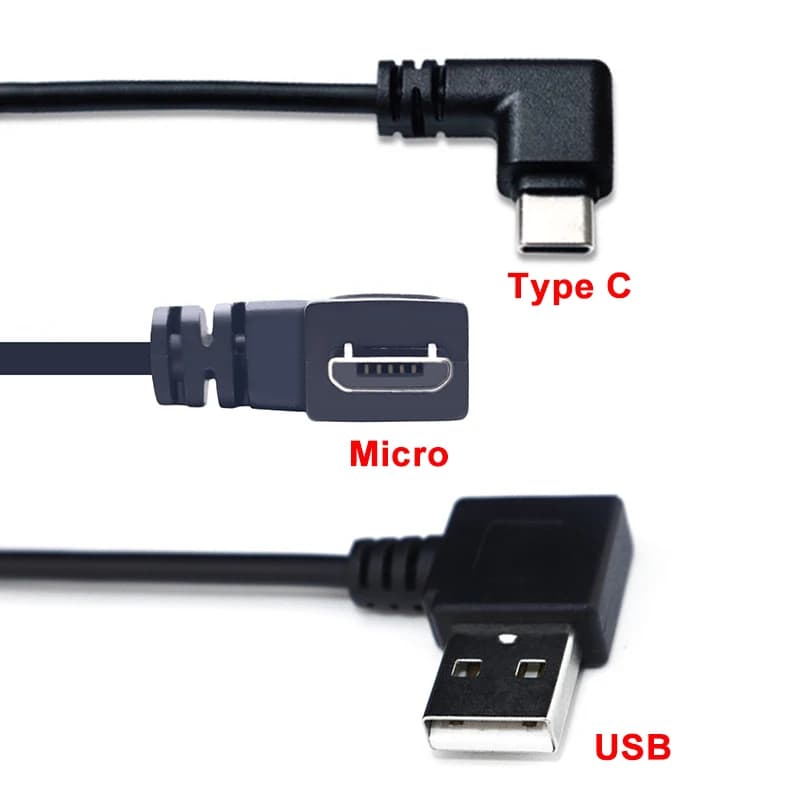 1 قطعة 2Pin 4Pin المصغّر USB/نوع C موصل شاحن USB 2.0 نوع A الكوع رئيس ذكر إمدادات الطاقة تمديد كابل لتقوم بها بنفسك خط البيانات - 2